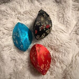 Red Satin Floral Trinket Box